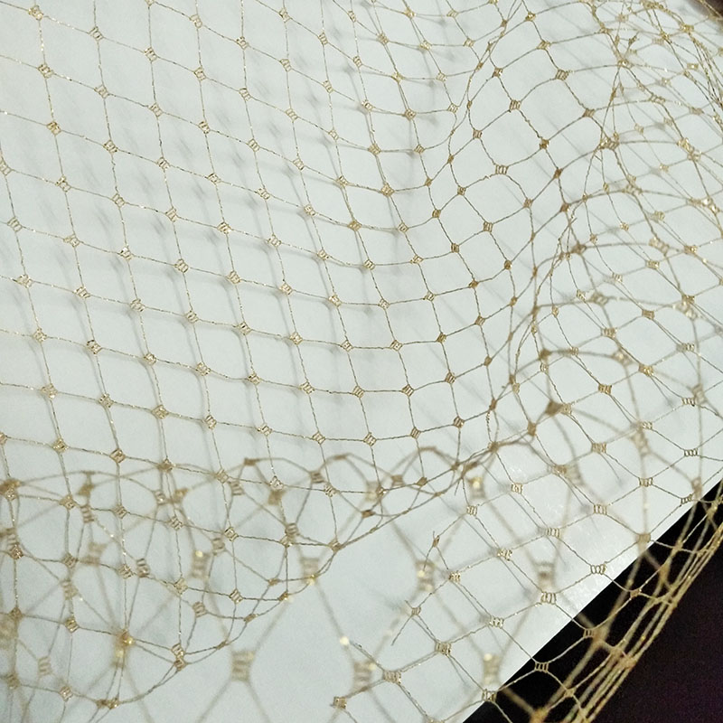 Crystal Mesh Fabric - Черная сетчатая ткань с алмазным узором,