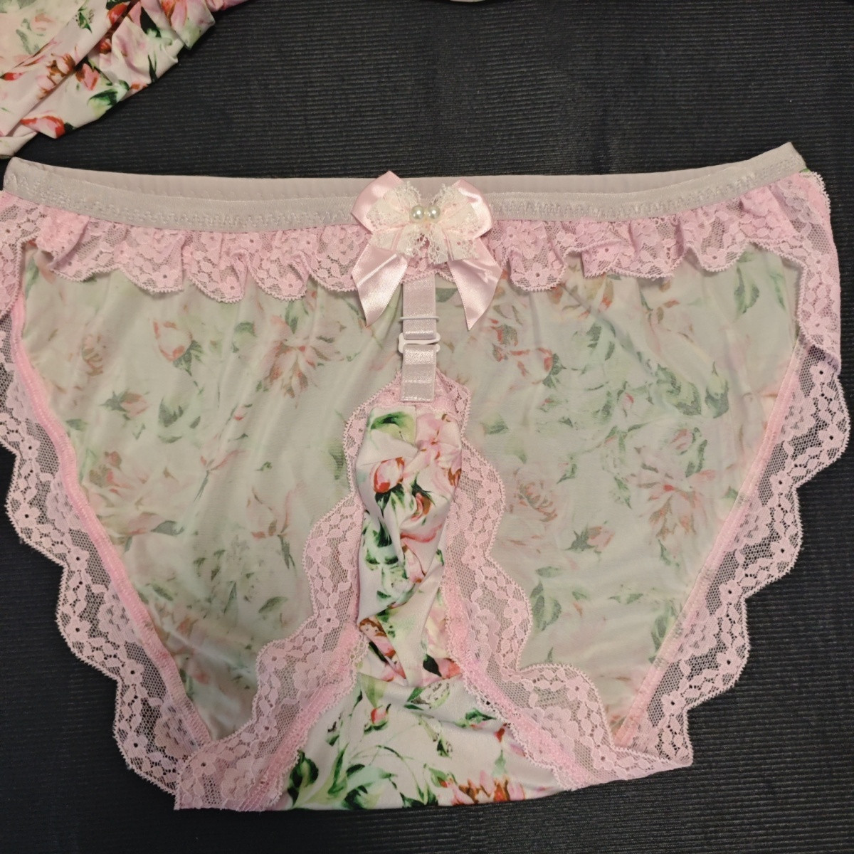 Elastic Lace Trim - Мужские трусы ручной работы с цветочным